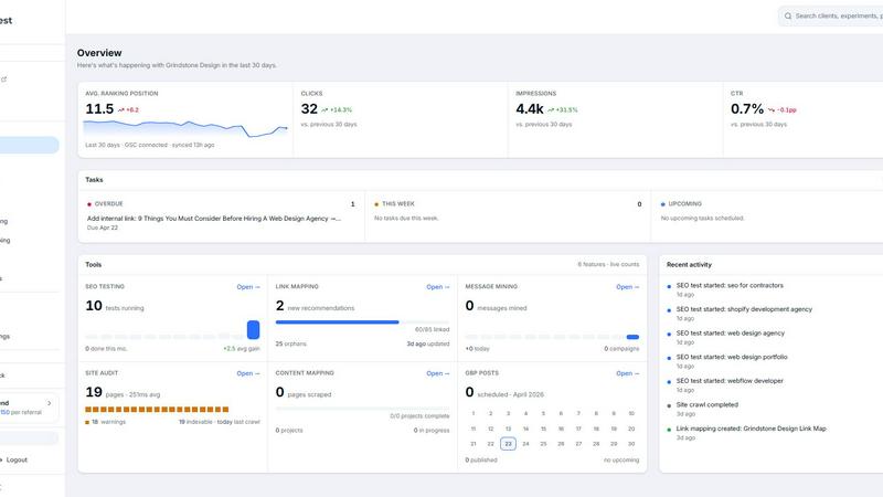 RankNest application interface and features